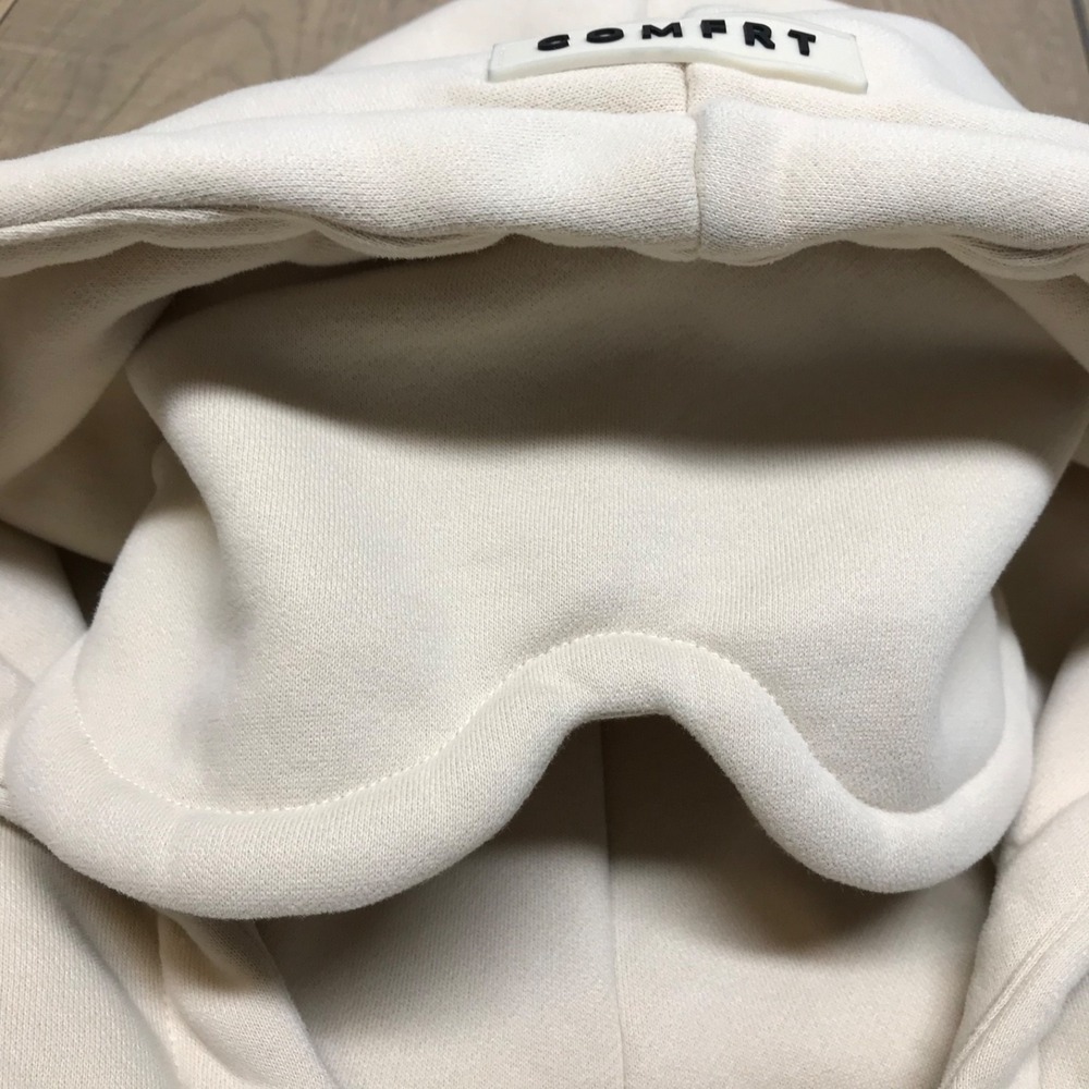 Comfrt Airplane Mode Hoodie Womens Size M Beige Travel Full Zip Bone Cream Cozy - Picture 6 of 15